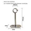 2PCS Curtain Rod Bracket Stainless Steel Ceiling Mount Rod Holder 25mm Diameter 350mm Height Closet Rod End Support Holder Pipe Flange Socket Square Base with Steel Expansion view 2