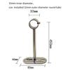 2PCS Curtain Rod Bracket Stainless Steel Ceiling Mount Rod Holder 32mm Diameter 500mm Height Closet Rod End Support Holder Pipe Flange Socket Square Base with Steel Expansion view 2