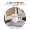 100Pcs Disposable Paper Cup Covers 2.95 Inch White Dustproof Lids for Coffee, Tea, Hot Chocolate, Ideal for Home, Hotel, Cafe, and Salon Use view 2