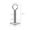 2PCS Curtain Rod Bracket Stainless Steel Ceiling Mount Rod Holder 25mm Diameter 300mm Height Closet Rod End Support Holder Pipe Flange Socket Round Base with Iron Expansion view 2