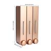 420MLx3 Wall Mounted Soap Dispenser, Shower Gel Shampoo Container, Hand Washing Liquid Dispenser for Bathroom Kitchen(Rose Gold) view 2