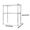 CGF- Microwave Stand, 2-Tier Multifunctional Microwave Ovens Countertop, Stainless Steel Fine Mesh Silver Kitchen Shelf with 4 Hooks view 2