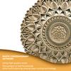 BHDecor Home Wall Decor  Multilayered Laser Cut Carved Elegant Wooden Mandala Hanging MDF Panels for Decoration - Rustic Contemporary Artwork 14.1 x 14.1 inch (36cm), Natural Wood view 2