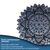 BHDecor Home Wall Decor  Multilayered Laser Cut Carved Elegant Wooden Mandala Hanging MDF Panels for Decoration - Rustic Contemporary Artwork 14.1 x 14.1 inch (36cm), Black/White view 2