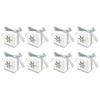 DOITOOL 40 pcs Candy Box Candy Favor Box Wedding Hollowed- Out Snowflake Shape Design with Ribbon for Guest (Snowflake Silver+ White view 1