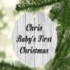 Designsify Christmas Tree Decoration, Chris Baby's First Christmas, Circle Ornament F, Gifts for Birthday Anniversary Valentines Mom Mothers Fathers Day Party, to Men Women Him Her Friend Mom view 2