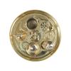 KALARAMBH Brass Pooja Puja Dish/Thali for Temple Mandir Arti Home Table Decor Collectible Handicraft Art - Yellow, 8 x 8 x 1 Inches (L x W x H) view 3