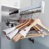 DONGYUE Wardrobe Telescopic Clothes Rail, Pull-Out Hanger Adjustable 30-60 Cm Metal Base, Used to Store Pants Clothes, Can Save Wardrobe Space Closet Storage Rack-White (Size : 55cm/21.6in) view 3