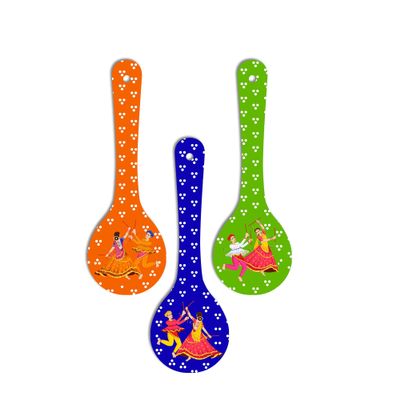 Artvibes Madhubani Art Wooden Wall Hanger for Home | Office | Living Room | Gift | Modern Decoration Items | Kitchen Wall Decor | Home Decor Hanging Items (WH_5004N), Set of 3 (Multi 4)