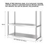 304 Stainless Ceiling Hanging Shelf, Steel Shelf Kitchen Restaurant Bar Living Room Ceiling Hanger Hanging Flower Shelf Decoration,Wrought Iron Bar (Size : 90X35X80CM) view 2
