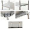 304 Stainless Ceiling Hanging Shelf, Steel Shelf Kitchen Restaurant Bar Living Room Ceiling Hanger Hanging Flower Shelf Decoration,Wrought Iron Bar (Size : 90X35X80CM) view 4