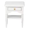 Table Nightstand Model, 1 12 Scale Dollhouse Accessories White Wooden Table Model Non- with Drawer for Doll's Bedroom view 1