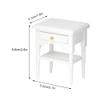 Table Nightstand Model, 1 12 Scale Dollhouse Accessories White Wooden Table Model Non- with Drawer for Doll's Bedroom view 2