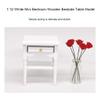 Table Nightstand Model, 1 12 Scale Dollhouse Accessories White Wooden Table Model Non- with Drawer for Doll's Bedroom view 3