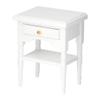 Table Nightstand Model, 1 12 Scale Dollhouse Accessories White Wooden Table Model Non- with Drawer for Doll's Bedroom view 4