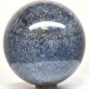 60mm 305g Silverish Blue Dumortierite w/Quartz Inclusions Sphere Polished Natural Sparkling Gemstone Crystal Mineral Ball - Madagascar + Stand view 1