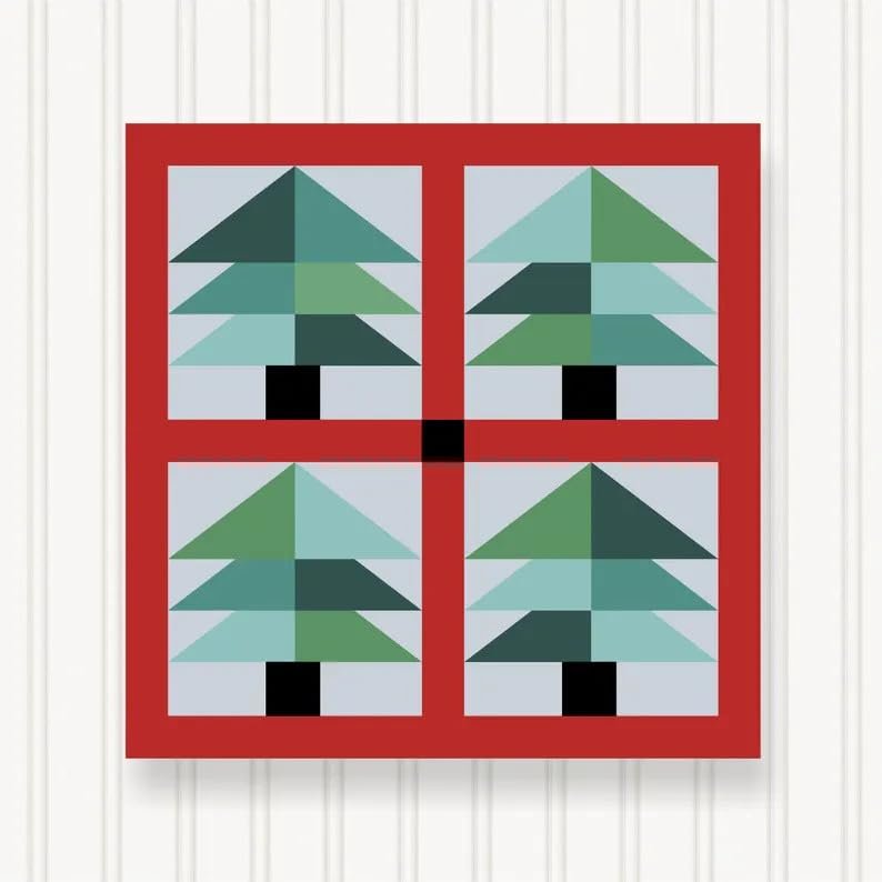 BARN Quilt Block Outdoor Square BQ076 | 6 Sizes | Outside Pattern | Wall Art | Yard Art | Barn Quilt Sign | Farm Quilt Design (11.5" x 11.5" 1 Sided)