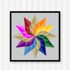 BARN Quilt Block Outdoor Square BQ072-03 | 6 Sizes | Outside Pattern | Wall Art | Yard Art | Barn Quilt Sign | Farm Quilt Design (18" x 18" 1 Sided) view 1