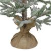 Northlight 4' Snow Covered Frosted Pine Artificial Christmas Tree with Jute Base - Unlit view 4