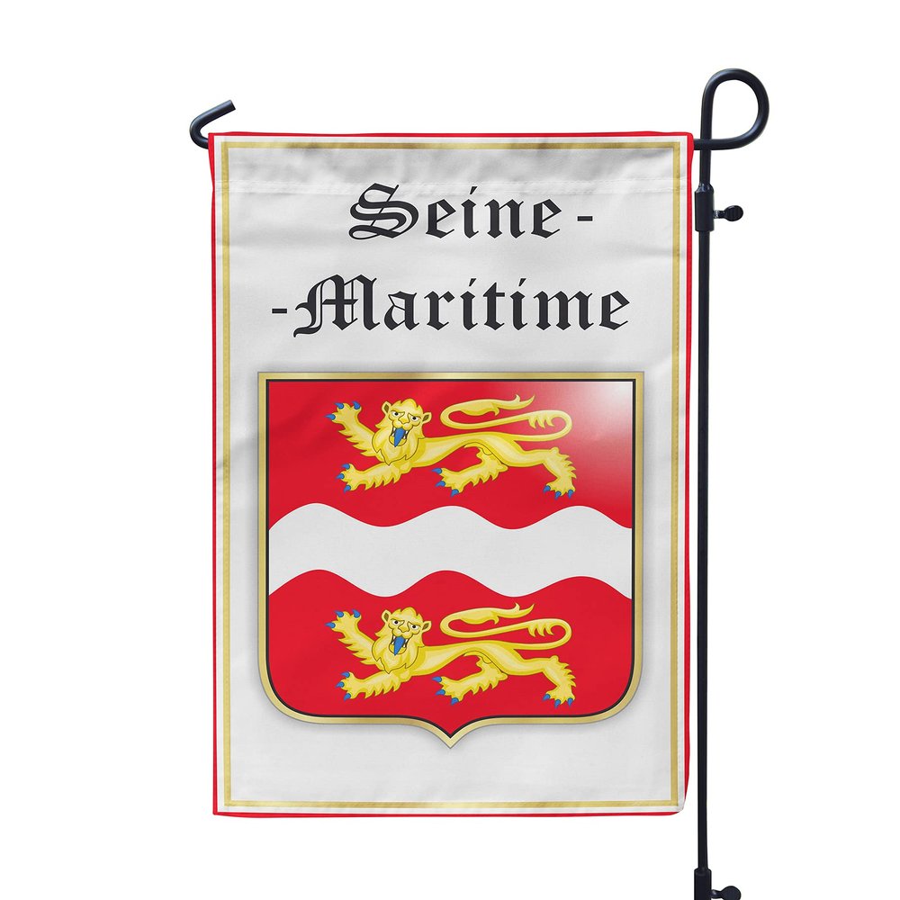 France Seine-Maritime Department 12x19 Inches Double Sided Garden Flag