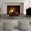 SIMPLIHOME Coates Contemporary Round Macrame Pouf in Cloud Grey Cotton for the Living Room, Bedroom and Kids Room view 2