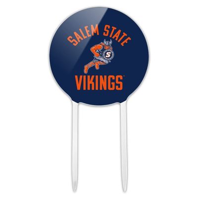 Acrylic Salem State University Vikings Logo Cake Topper Party Decoration for Wedding Anniversary Birthday Graduation