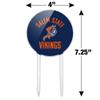 Acrylic Salem State University Vikings Logo Cake Topper Party Decoration for Wedding Anniversary Birthday Graduation view 2