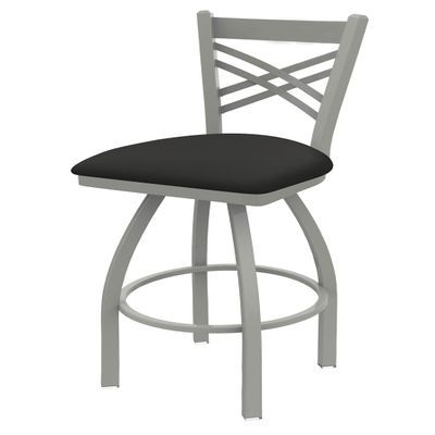 HBS 820 Catalina 36" Swivel Bar Stool with Anodized Nickel Finish and Canter Iron Seat