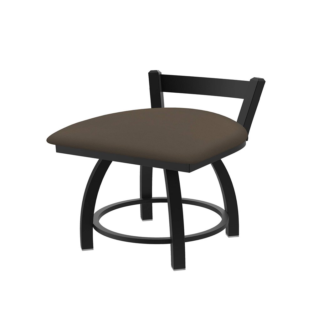 821 Catalina Low Back 18" Swivel Vanity Stool with Black Wrinkle Finish and Canter Earth Seat