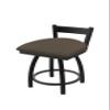 821 Catalina Low Back 18" Swivel Vanity Stool with Black Wrinkle Finish and Canter Earth Seat view 1