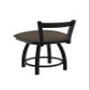 821 Catalina Low Back 18" Swivel Vanity Stool with Black Wrinkle Finish and Canter Earth Seat view 3