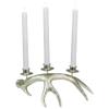 12" Champagne Deer Antler Christmas Taper Candle Holder view 1