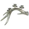 12" Champagne Deer Antler Christmas Taper Candle Holder view 4