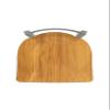 HBS 821 Catalina Low Back 18" Swivel Vanity Stool with Anodized Nickel Finish and Medium Oak Seat view 4
