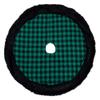 48" Green and Black Plaid Christmas Tree Skirt view 1