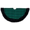 48" Green and Black Plaid Christmas Tree Skirt view 4
