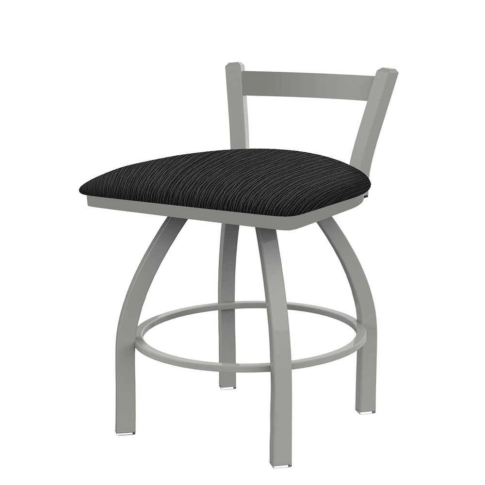 HBS 821 Catalina Low Back 30" Swivel Bar Stool with Anodized Nickel Finish and Graph Coal Seat