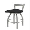 HBS 821 Catalina Low Back 30" Swivel Bar Stool with Anodized Nickel Finish and Graph Coal Seat view 1