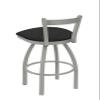 HBS 821 Catalina Low Back 30" Swivel Bar Stool with Anodized Nickel Finish and Graph Coal Seat view 3