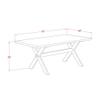East West Furniture X797MZ748-7 7 Piece Dining Room Furniture Set Consist of a Rectangle Dining Table with X-Legs and 6 Coffee Linen Fabric Upholstered Chairs, 40x72 Inch, Multi-Color view 4