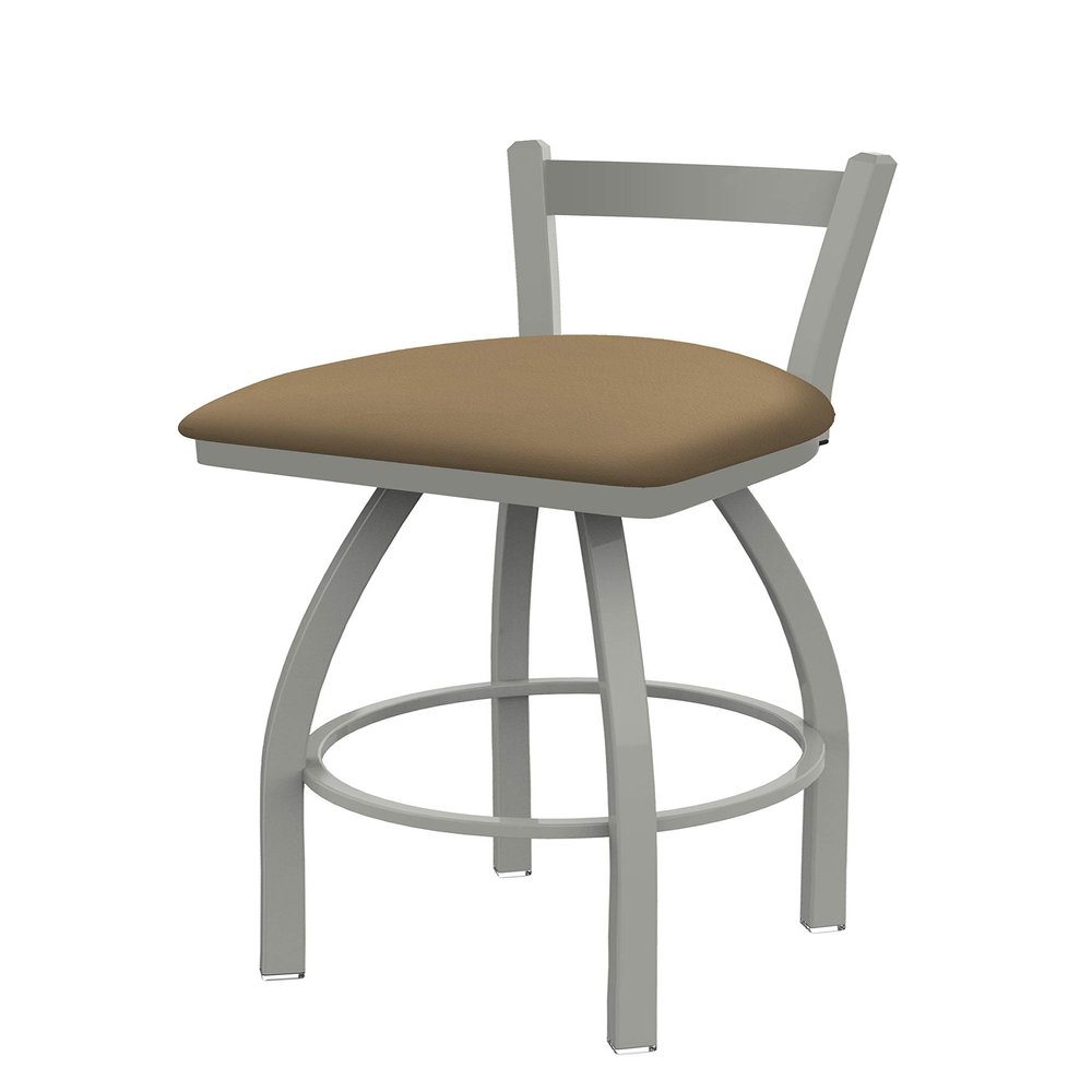 HBS 821 Catalina Low Back 25" Swivel Counter Stool with Anodized Nickel Finish and Canter Sand Seat