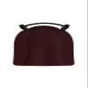 821 Catalina Low Back 30" Swivel Bar Stool with Black Wrinkle Finish and Dark Cherry Oak Seat view 4
