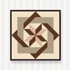 BARN QUILT Block Outdoor Square BQ003-06 | 6 SIZES | Outside Pattern | Wall Art | Yard Art | Barn Quilt Sign | Farm Quilt Design (46" x 46" 1 sided) Shipped in 4-23" Pieces view 1