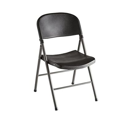 Blow Molded Folding Chair Plastic Chair Folding Chairs Party Table And Chairs For Events Foldable Chairs Indoor / Outdoor Bbq Chair Wwe Event Chairs Stackable Party Chairs Banquet Chair (8, Black)