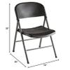 Blow Molded Folding Chair Plastic Chair Folding Chairs Party Table And Chairs For Events Foldable Chairs Indoor / Outdoor Bbq Chair Wwe Event Chairs Stackable Party Chairs Banquet Chair (8, Black) view 2