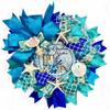 Artisan Coastal, Beach, Nautical Christmas Wreath, Sand Dollar, Starfish, Seashells & Nautical Rope Knots, Bow view 1