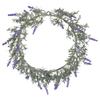 Artificial LED Lighted Lavender Spring Wreath- 16-inch White Lights view 1