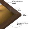 Americanflat 13x19 Picture Frame with Shatter-Resistant Glass - Signature Collection - Gallery-Style Frames Made of Engineered Wood - Photo Frame for Wall Display - Walnut view 3