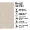 Shape 28 Bathroom Set of 3 Mats Bathtub Shower 28x20 Inches Vanity 24x18 Inches Toilet 20x16 Inches Microfiber None Slip in Latte Color Design 6M view 2