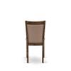 East West Furniture X726MZ716-6 6 Piece Dining Set Contains a Rectangle Dining Room Table with X-Legs and 4 Dark Khaki Linen Fabric Parson Chairs with a Bench, 36x60 Inch, Multi-Color view 3